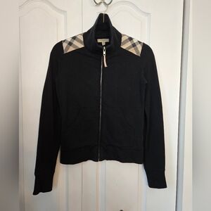 🪅 BURBERRY Original Women XS Vintage Black light jacket with Zipper